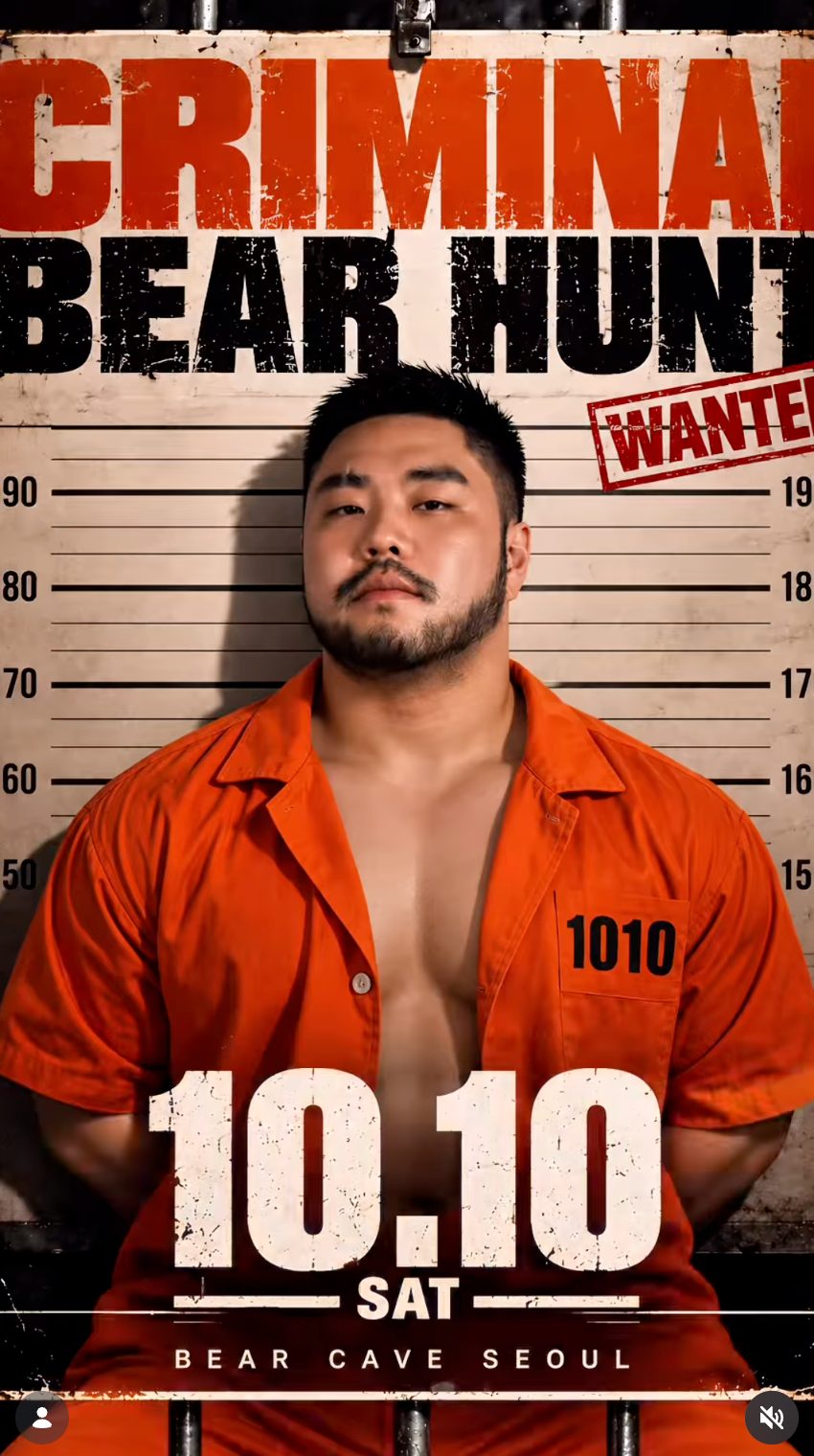 베어케이브 CRIMINAL BEAR HUNT 공지 포스터