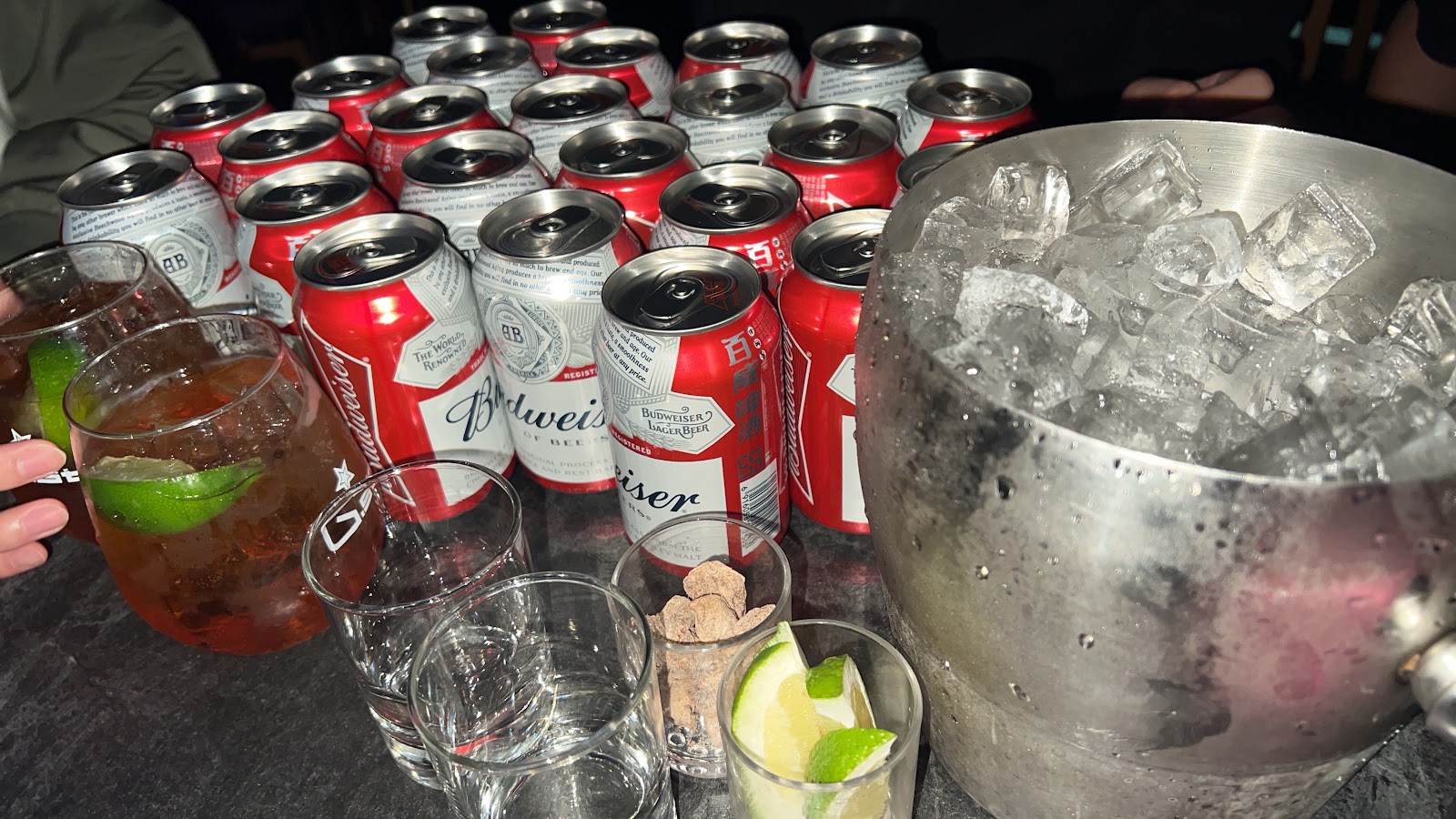 얼음 통과 맥주 캔